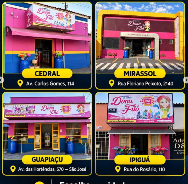 Fachada da loja CHR de Cedral